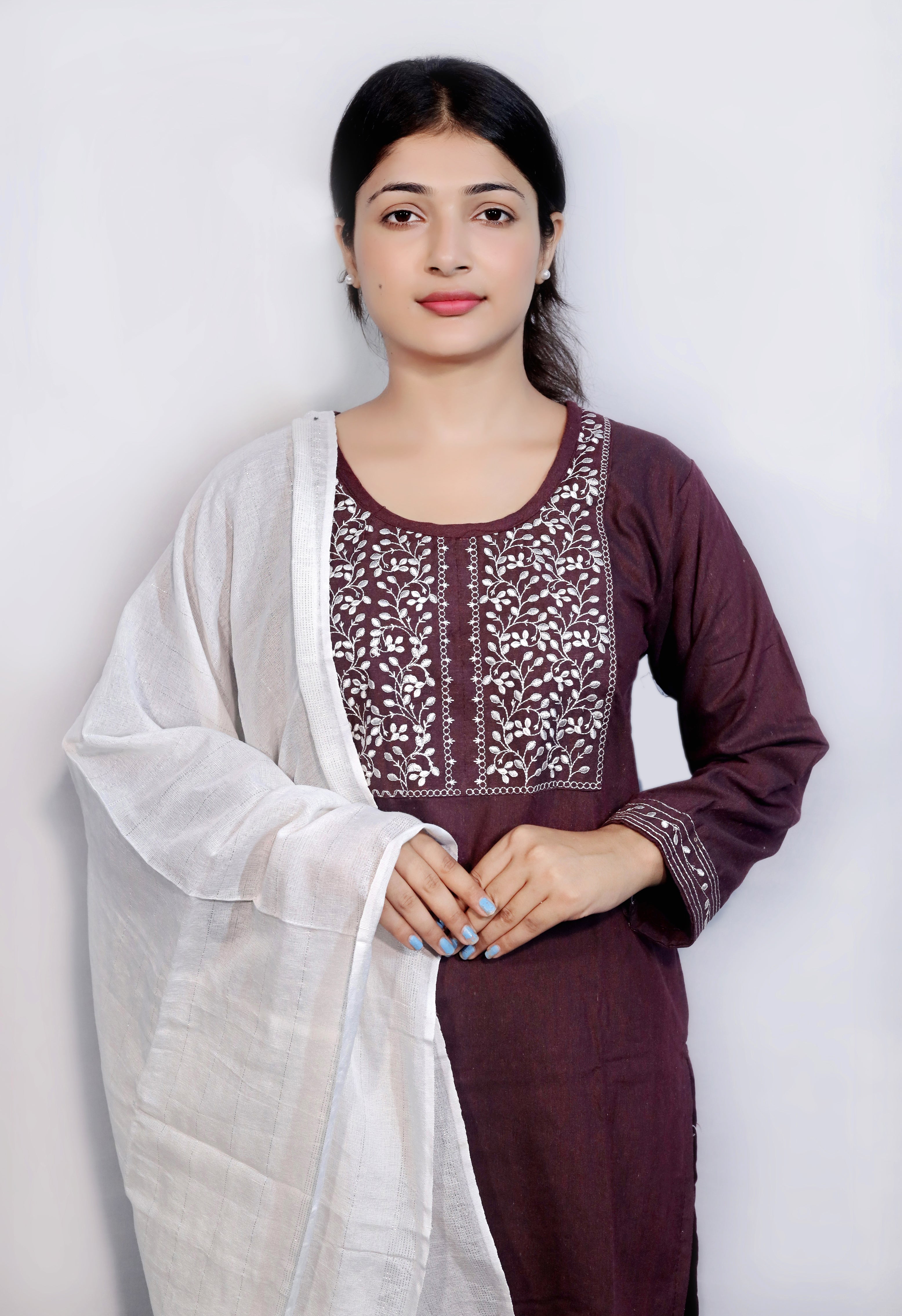 D - Square Embroidery Kurti Set